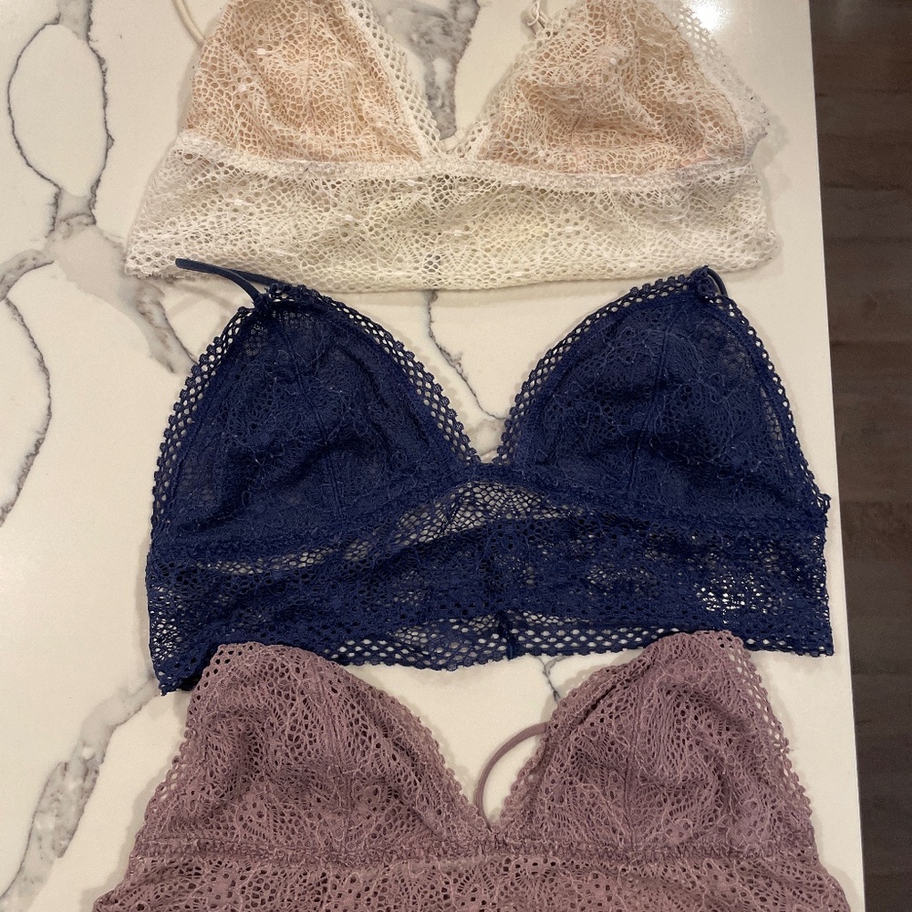 Set of 3 Victorias Secret bralettes